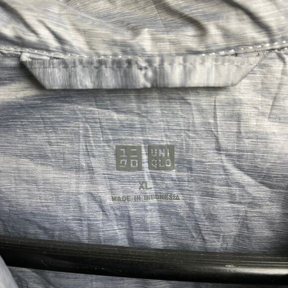 Uniqlo Packable Parka Jacket Xl Silver Full Zip Outdoors Vented Pockets Hiking - Picture 9 of 12